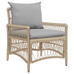 vidaXL Tr&auml;dg&aring;rd Stol Beige konstrotting