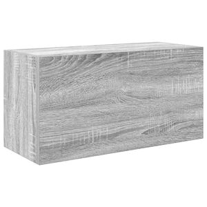 vidaXL V&auml;ggsk&aring;p f&ouml;r badrum gr&aring; sonoma 60x25x30 cm konstruerat tr&auml;