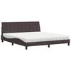 vidaXL Bed with Mattress "Hanko" Dark Brown 180x200 cm Fabric