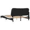 vidaXL Bed Frame without Mattress "Hvar" Black and White 140x200 cm Faux Leather