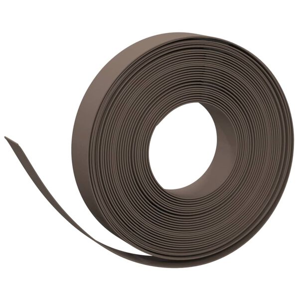 vidaXL Rabattkant brun 4 st 10 m 10 cm polyeten
