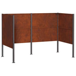 vidaXL Soptunnesk&auml;rm 167 x 85 x 113 cm V&auml;derbest&auml;ndig st&aring;l Rostig