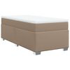 vidaXL Rams&auml;ng med b&auml;ddmadrass cappuccino 80x200 cm konstl&auml;der