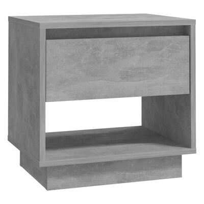 vidaXL Sängbord betonggrå 2 st 45x34x44 cm konstruerat trä