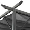 vidaXL Pergola med infällbart tak antracit 3x3 m stål 180 g/m²