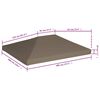 vidaXL Paviljongtak 310 g/m² 3x4 m taupe