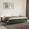 vidaXL Boxspring-s&auml;ngram m&ouml;rkgr&ouml;n 200x200 cm sammet