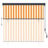 vidaXL Rullgardin utomhus 160x250 cm vit och orange