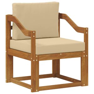 vidaXL Utomhussoffa Massivt akaciatr&auml; och polyester Naturf&auml;rg