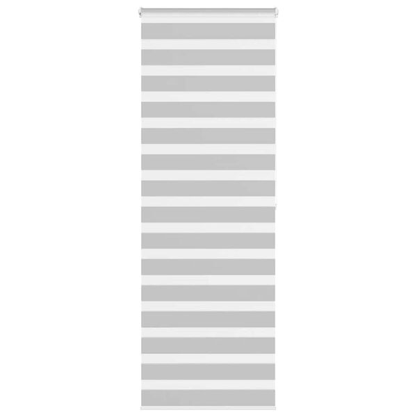 vidaXL Rullgardin zebra ljusgr&aring; 85x200 cm tyg bredd 80,9 cm polyester