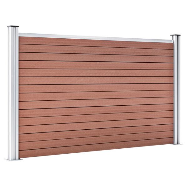 vidaXL Staketpanel WPC 180x105 cm brun