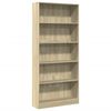 vidaXL Bokhylla Sonoma Ek 80x24x176 cm Konstruerat tr&auml;