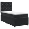 vidaXL Kontinentals&auml;ng med madrass Svart 80 x 200 cm Sammet