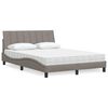 vidaXL Bed with Mattress "Hanko" Taupe 140x200 cm Fabric