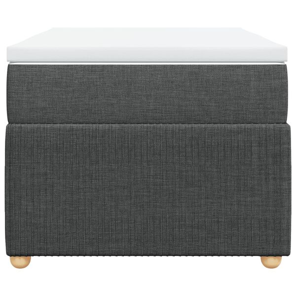 vidaXL Rams&auml;ng med madrass m&ouml;rkgr&aring; 80x200 cm tyg