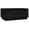 vidaXL Soffbord svart 80x50x35 cm massivt furu