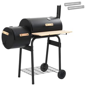 vidaXL Utomhusgrill 103 x 60 x 113 cm St&aring;l Svart