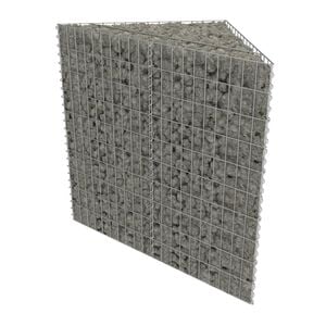 vidaXL Planteringsgabion upph&ouml;jd galvaniserat st&aring;l 75x75x100 cm
