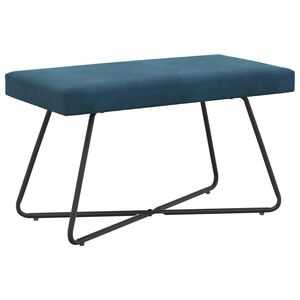 vidaXL b&auml;nk Bl&aring; 80 x 40 x 45 cm Sammet