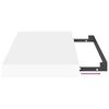 vidaXL Sv&auml;vande v&auml;gghylla vit 40x23x3,8 cm MDF