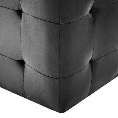 vidaXL Sängbord 2 st svart 30x30x30 cm sammetstyg