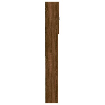 vidaXL Tvättmaskinsskåp brun ek 64x25,5x190 cm