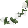 vidaXL Julkransar med blommor 6 st vit 240 cm