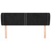 vidaXL S&auml;nggavel med kanter svart 147x23x78/88 cm sammet