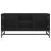 vidaXL Tv-b&auml;nk med glasd&ouml;rrar svart 102x37x50 cm