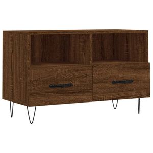 vidaXL Tv-b&auml;nk brun ek 80x36x50 cm konstruerat tr&auml;