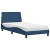 vidaXL Bed with Mattress Blue 100x200 cm Fabric