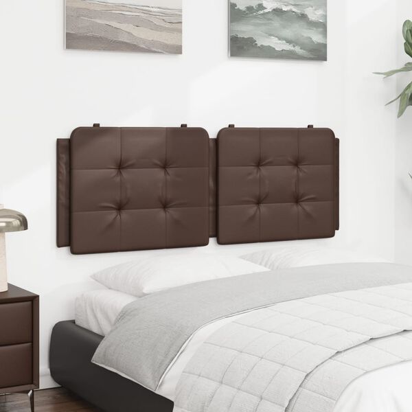 vidaXL Headboard Cushion "Zadar" Brown 120 cm Faux Leather