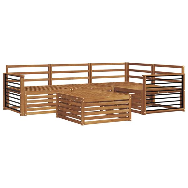 vidaXL Utomhussoffset 5 pcs Naturf&auml;rg Massivt Akaciatr&auml;