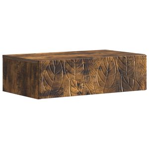 vidaXL V&auml;ggmonterad sidobord R&ouml;kt ek 59 x 34,5 x 17 cm Konstruerat tr&auml;