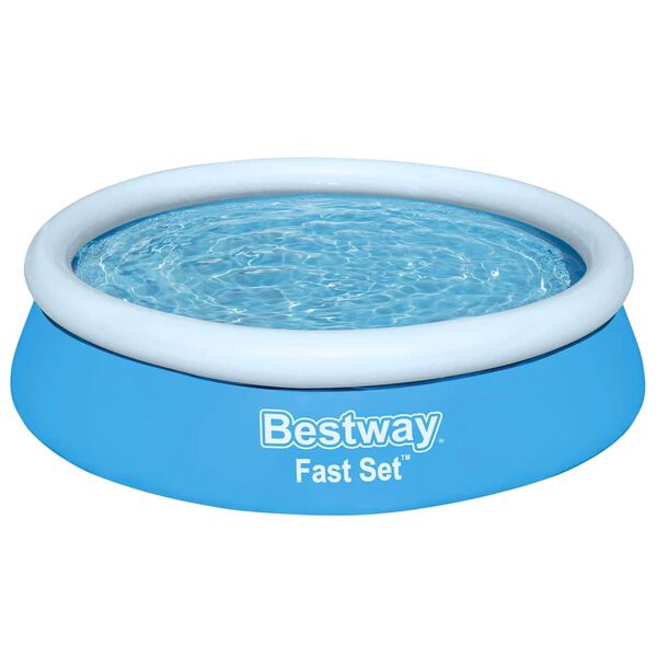 Bestway Uppbl&aring;sbar pool Fast Set rund 183x51 cm bl&aring;