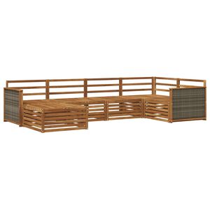 vidaXL Utomhussoffset 6 pcs Naturlig