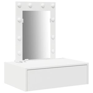 vidaXL Smyckebord Vit 60 x 40 x 70 cm Konstruerat tr&auml;