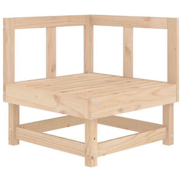 vidaXL H&ouml;rnsektion till soffa med dynor massiv furu