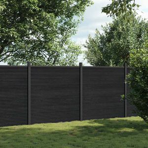 vidaXL Staketpanel gr&aring; 353x186 cm WPC
