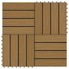 vidaXL Terrassplattor 3D-design 11 pcs Teak 30 x 30 cm WPC
