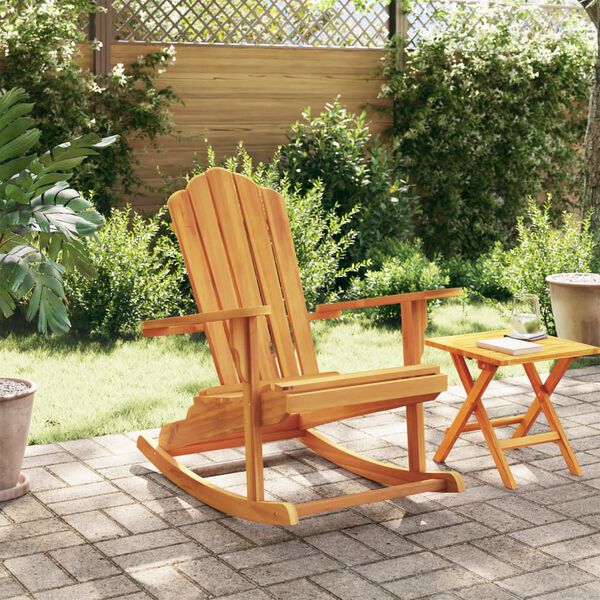 vidaXL Gungstol adirondack massiv teak