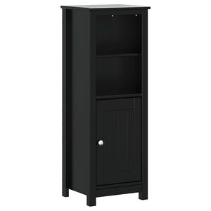 vidaXL Badrumssk&aring;p BERG svart 40x34x110 cm massiv furu
