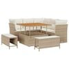 vidaXL Tr&auml;dg&aring;rdsoffset 8 st Beige konstrotting
