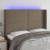 vidaXL S&auml;nggavel LED taupe 147x16x118/128 cm tyg