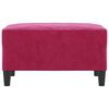 vidaXL Fotpall vinröd 70x55x41 cm sammet