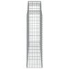 vidaXL Gabioner bågformade 5 st 200x50x140/160 cm galvaniserat järn