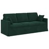 vidaXL Soffa 2 pcs M&ouml;rkgr&ouml;n 198 x 78 x 80 cm Sammet