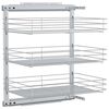 vidaXL Utdragbar inredning k&ouml;kssk&aring;p 3 hyllor silver 47x35x56 cm