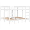 vidaXL V&aring;ningss&auml;ng 3 platser vit 200x200/80x200 cm massiv furu