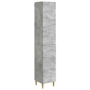 vidaXL Sk&aring;pset 2 pcs Betonggr&aring; 33 x 34,5 x 90 cm Konstruerat tr&auml;